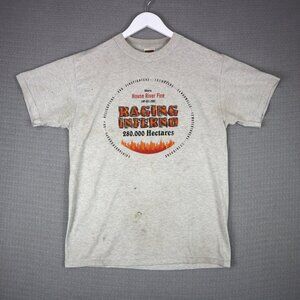 Fruit of the Loom 2000s Raging Inferno Tee Mens Medium Thrashed